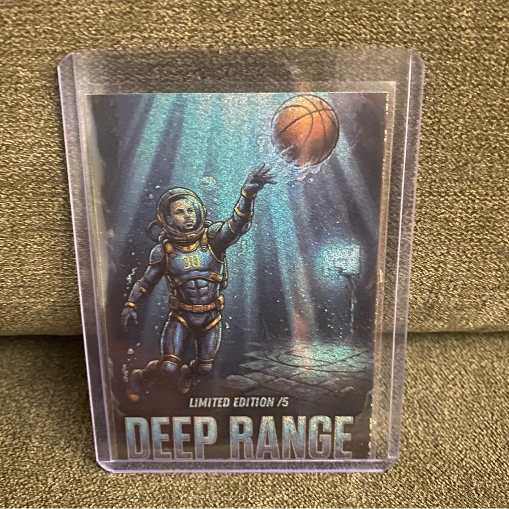 Custom Stephen Curry Deep Range glitter parallel card /5! Warriors